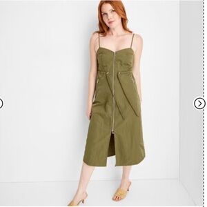 Olive Green Midi Dress